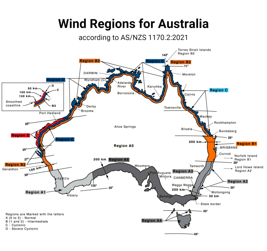 Australian Wind Ratings - AS1170.2:2021