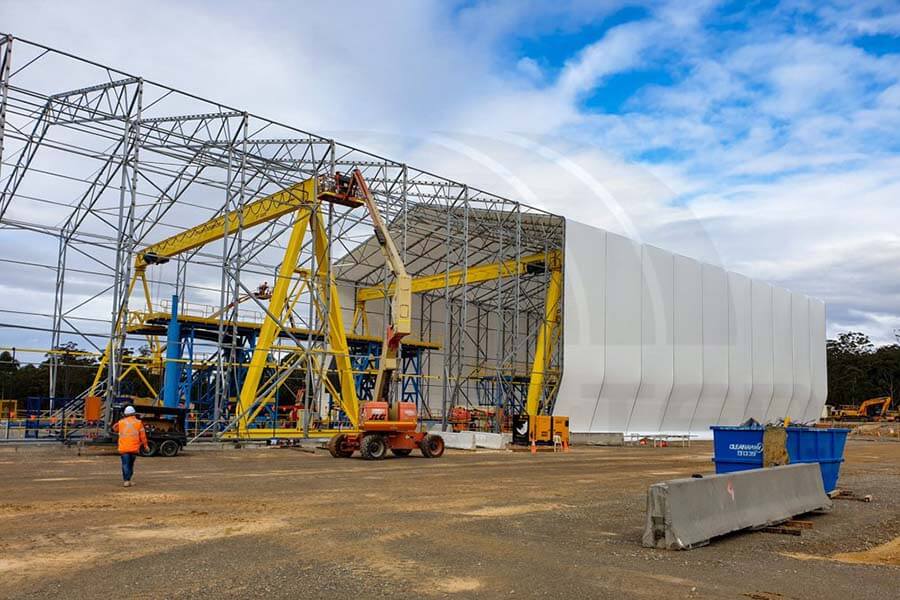 A Fabric Building for a Pre-Cast Facility