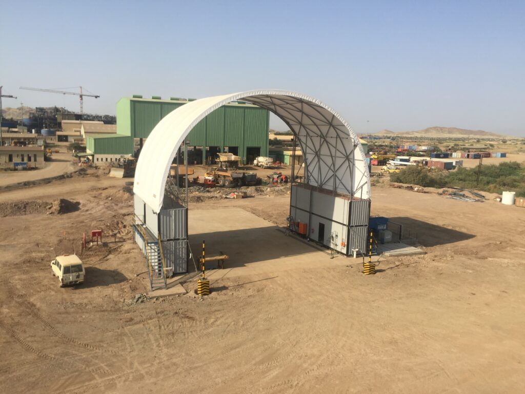 double stacked container mounted shelter