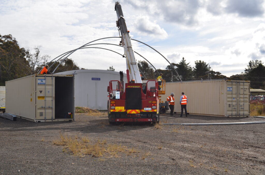 DIY Installation of Fabric Dome Shelters allows for a relocatable shelter that can be delivered direct.