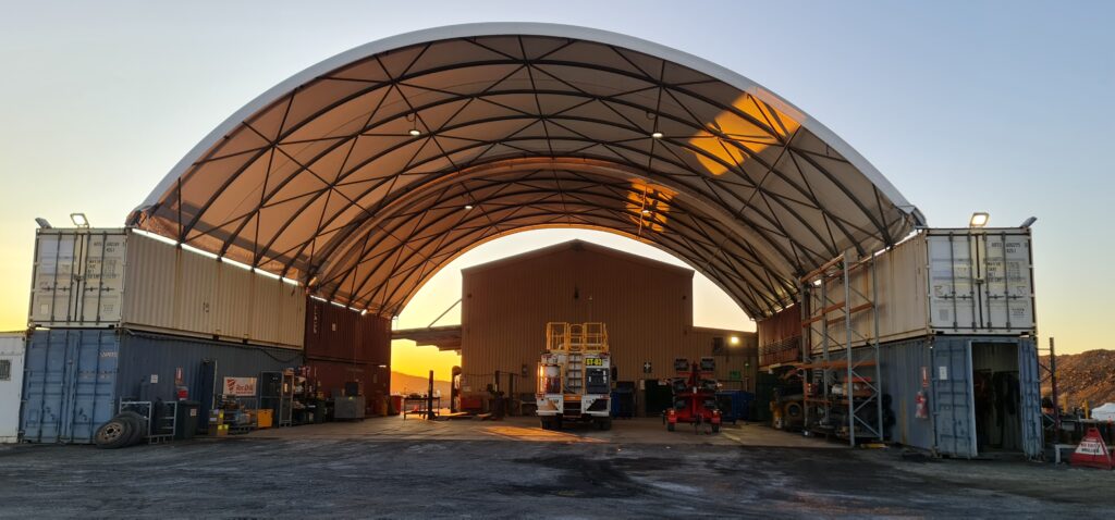 Protecting tools and equipment with fabric domes