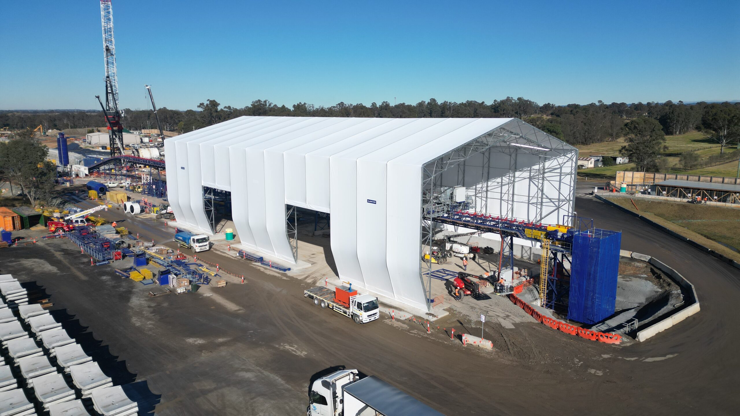 Free Span Custom Shelter used for tunnel dive for WSA