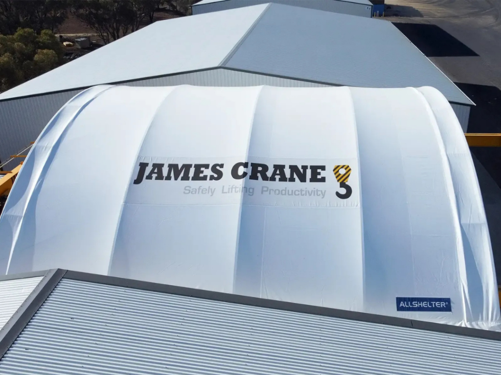 James Crane Dome Shelter with Customised Banner